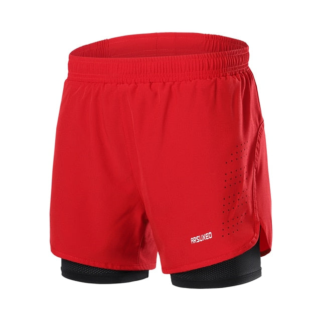 Men Running Shorts Outdoor Sports Training Exercise Jogging Gym Fitness 2 in 1 Shorts with Longer Liner Quick dry-5