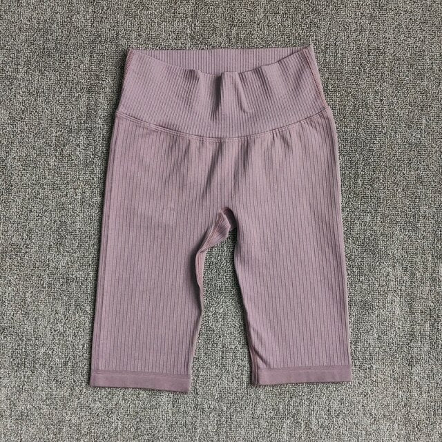 Shorts de Yoga Seamless Cintura Alta para Mujer – Push Up, Running y Gym