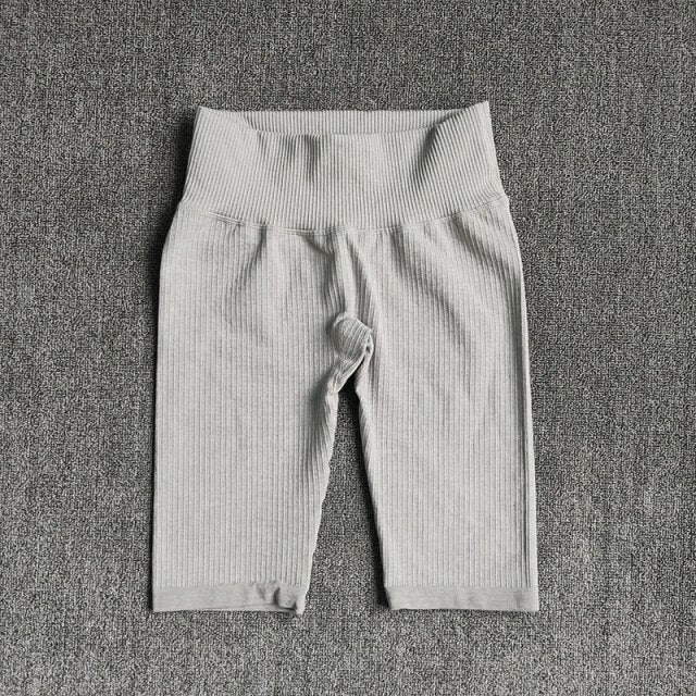 Shorts de Yoga Seamless Cintura Alta para Mujer – Push Up, Running y Gym