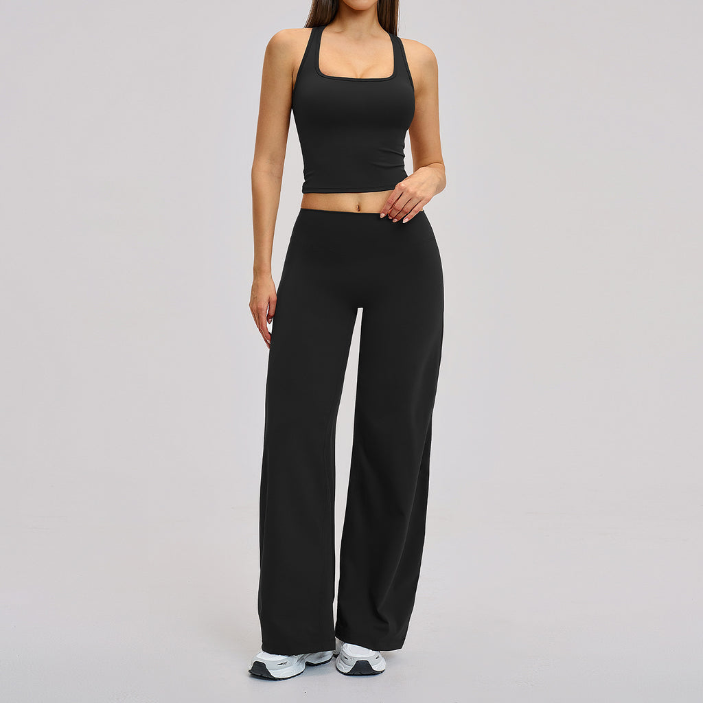 Conjunto de ropa deportiva cómodo con forro polar, traje de fitness ajustado y sin espalda para ocio al aire libre, running y yoga