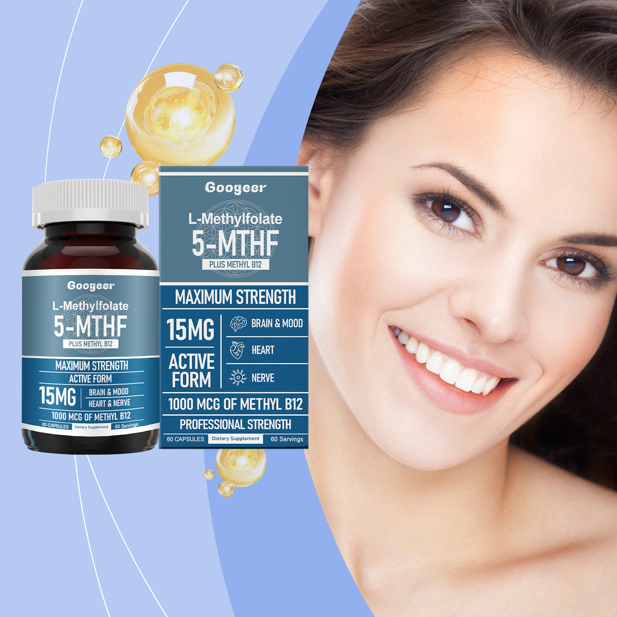 Cápsulas de suplemento vitamínico Googeer