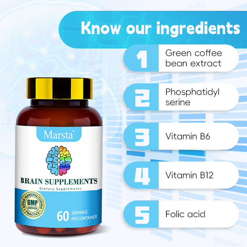 Cápsulas de vitaminas para el cuidado del cerebro