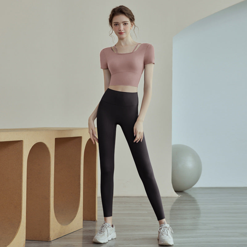 Conjunto deportivo de manga corta para mujer