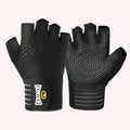 Guantes de fitness transpirables y resistentes al desgaste, medio dedo para ejercicio
