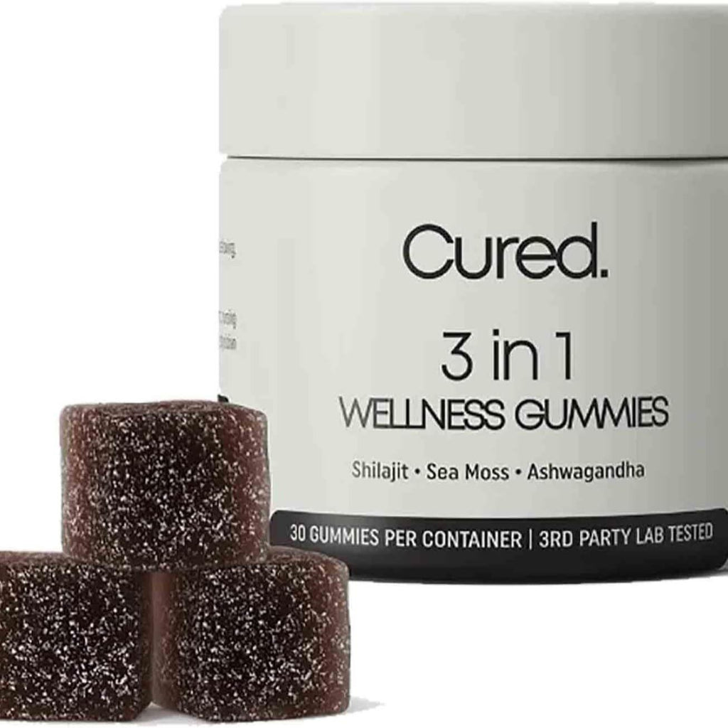 Gominolas de shilajit para hombre, formato 3 en 1