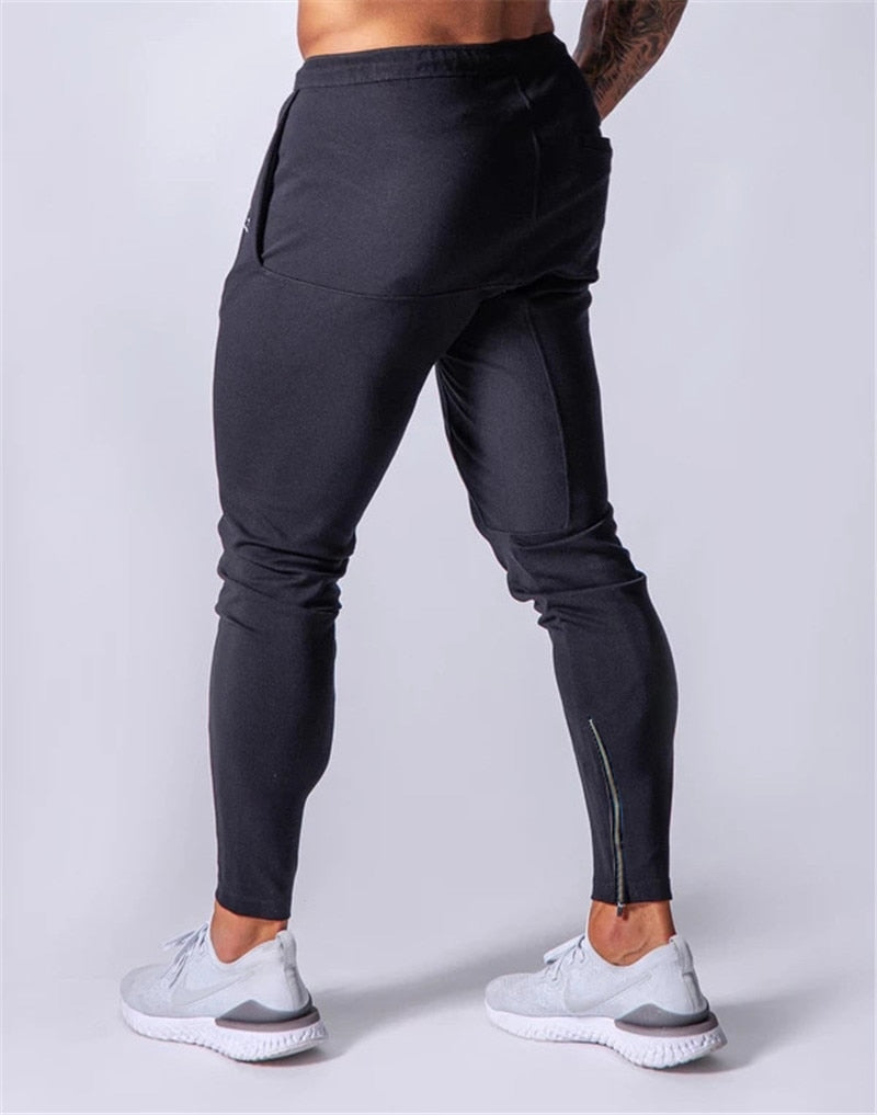 Nuevos pantalones deportivos para hombre, pantalones de chándal para correr, pantalones de gimnasio, joggers para hombre, pantalones de algodón, pantalones de ajuste entallado, pantalones de culturismo