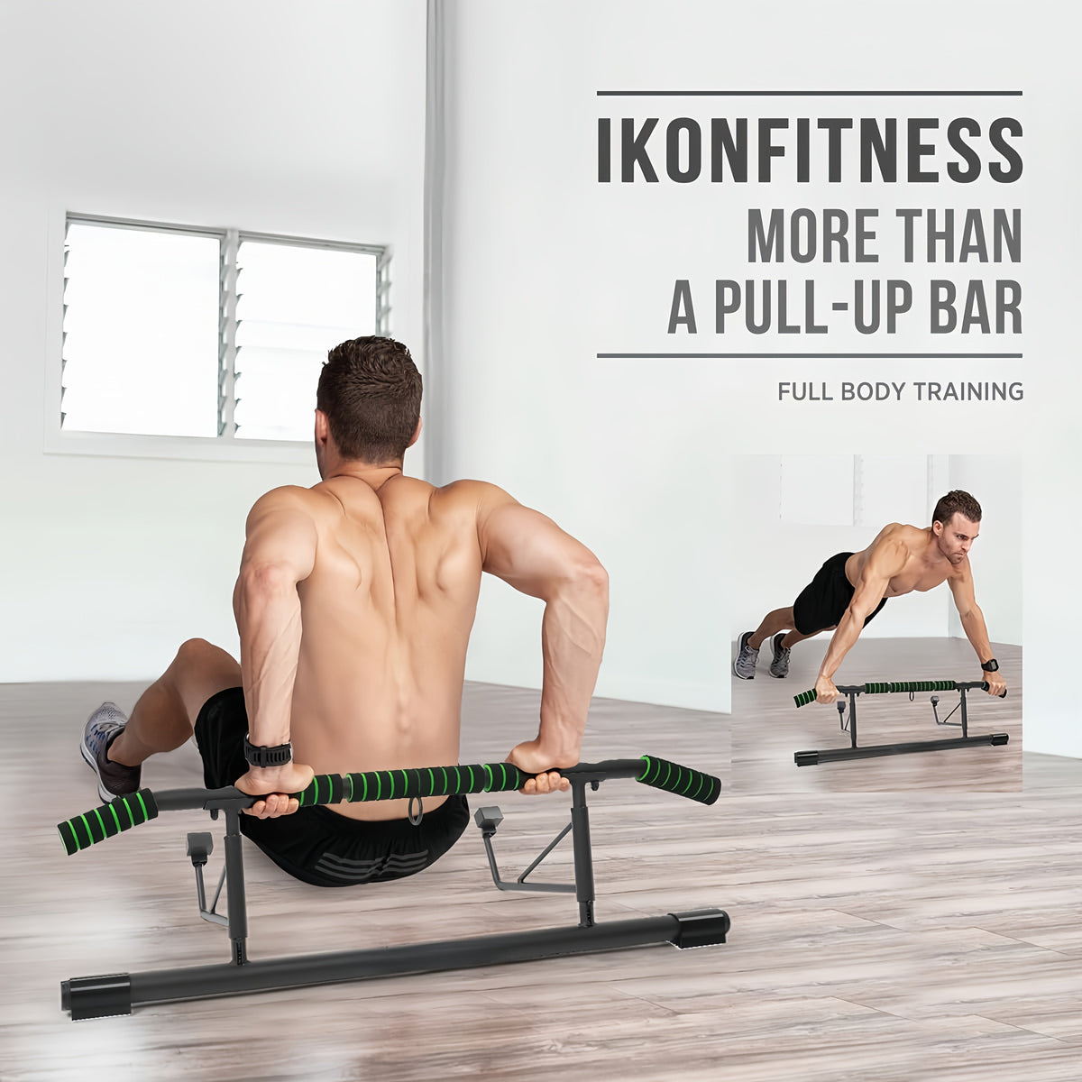 3-in-1 Doorway Pull-Up Bar Home Fitness Trainer-4