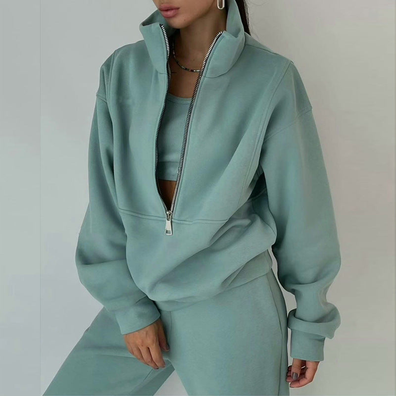 Conjunto deportivo de dos piezas con sudadera para mujer
