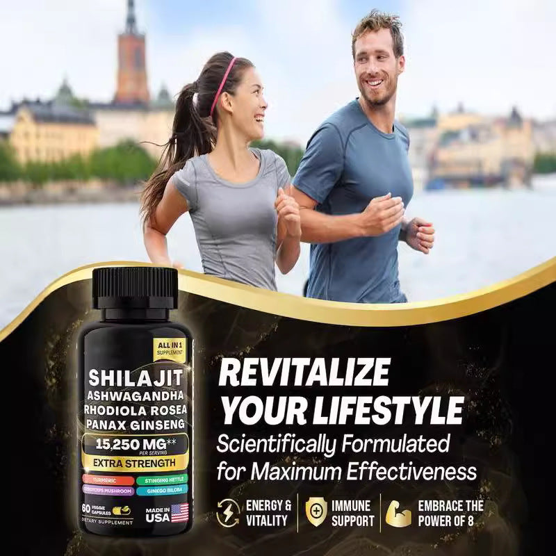 Cápsulas 2 en 1 Musgo Marino, Shilajit y Colágeno