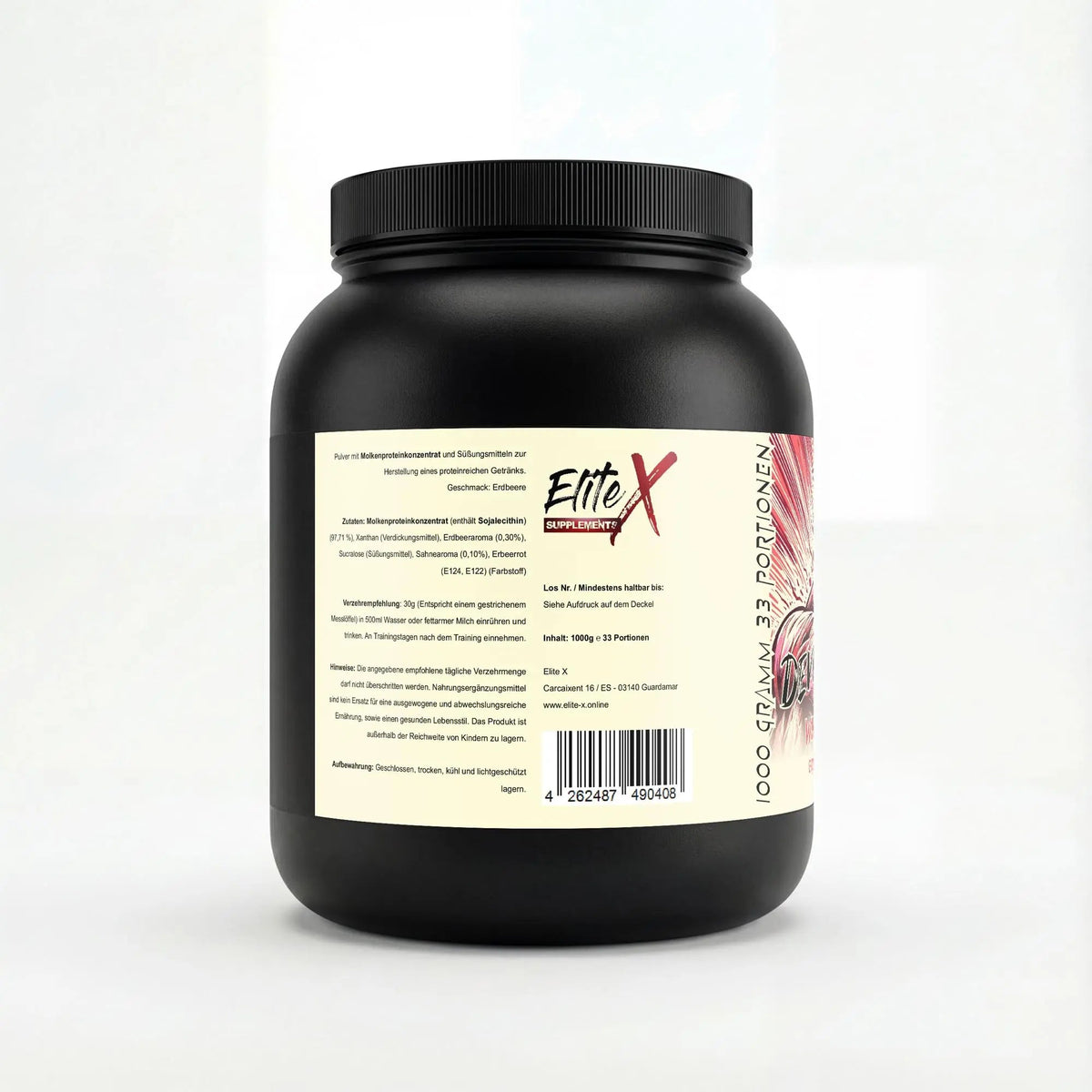 Premium Whey Erdbeere - 1000 Gramm