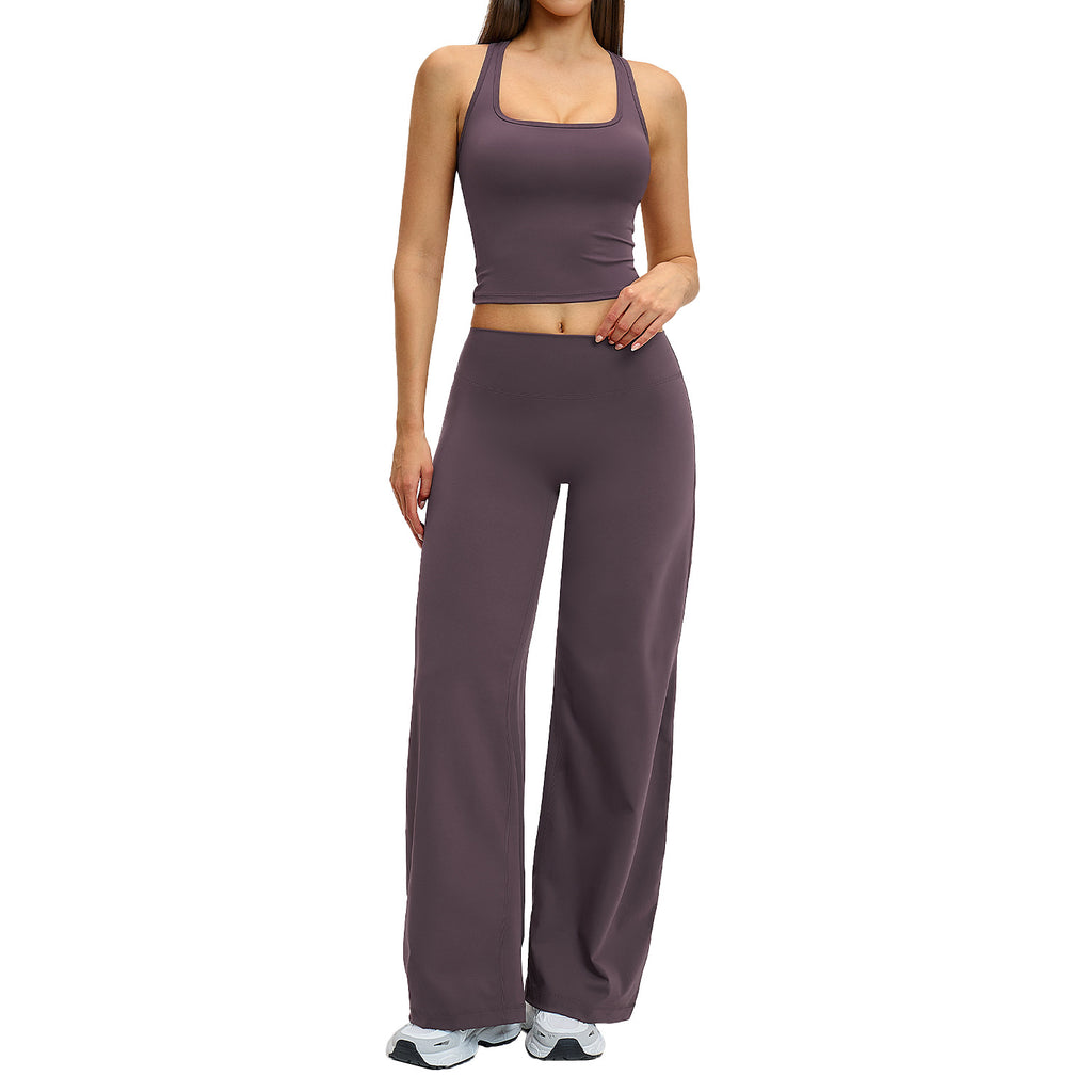 Conjunto de ropa deportiva cómodo con forro polar, traje de fitness ajustado y sin espalda para ocio al aire libre, running y yoga