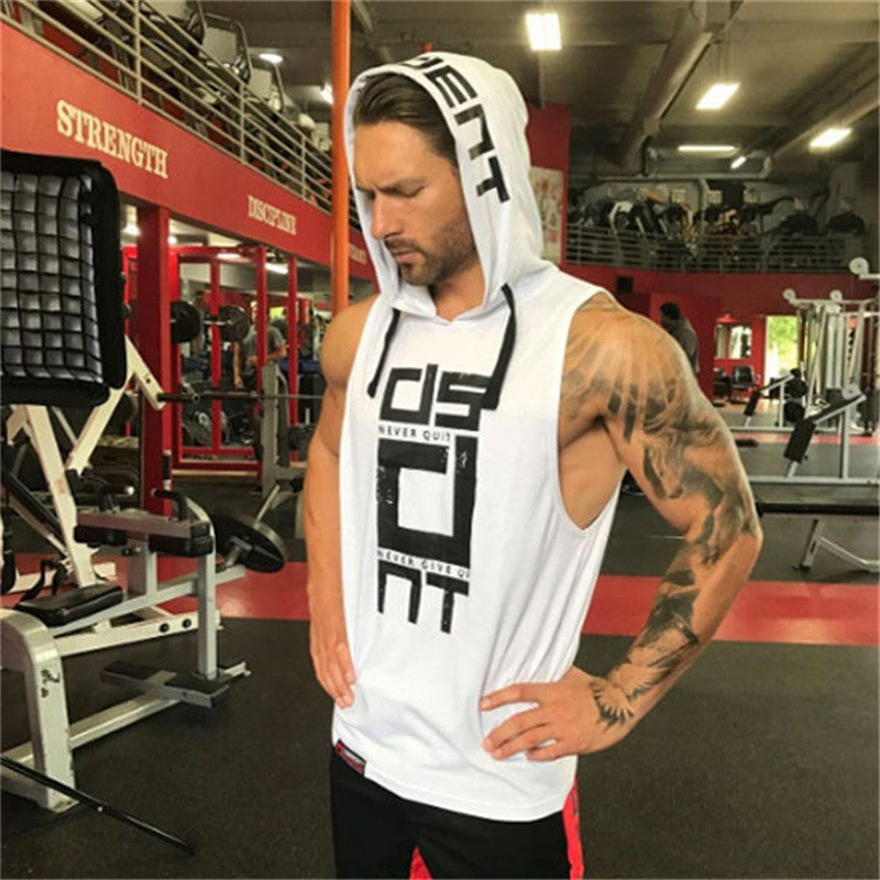 Camiseta de tirantes de algodón para entrenamiento de hombre