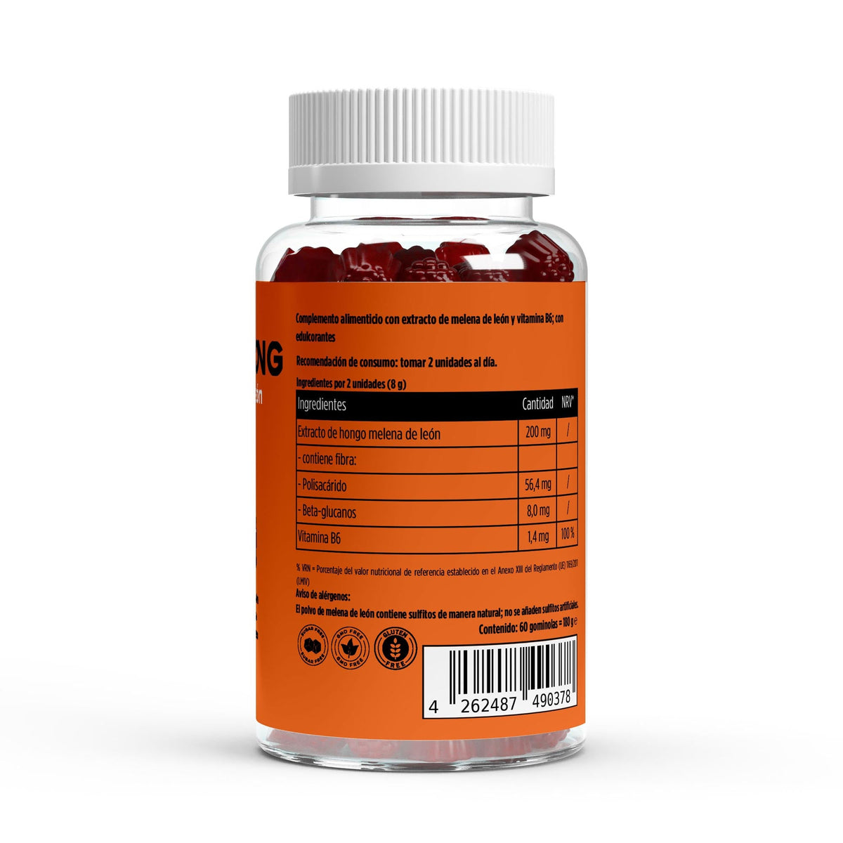 Gominolas de Melena de León + Vitamina B6 | 60 unidades