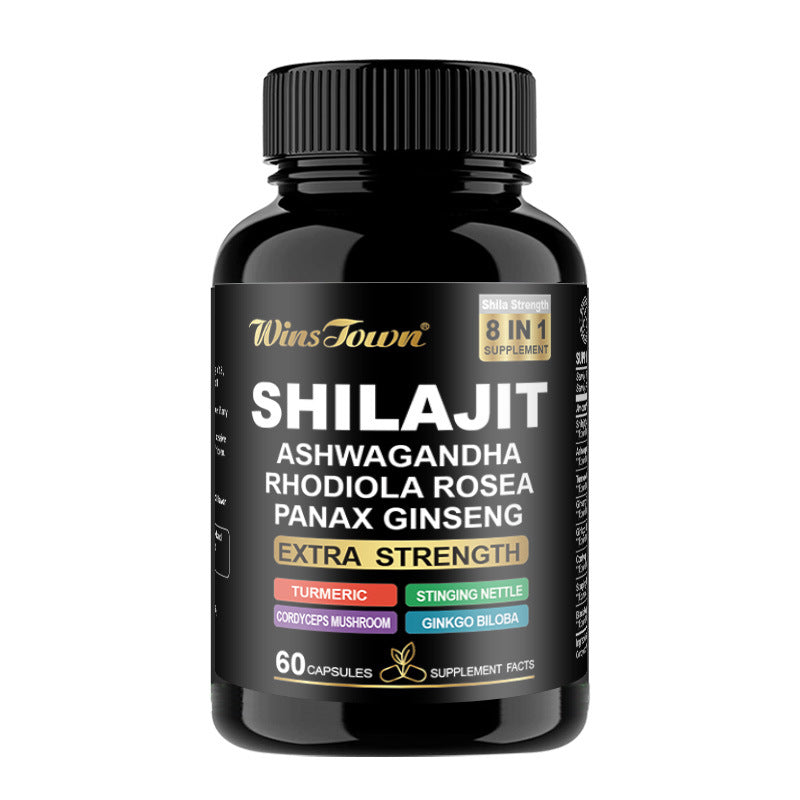Cápsulas de shilajit del Himalaya con ashwagandha
