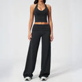 Crossover Strapless Fitted Back Workout Set Fitness High-Waisted Casual Running Yoga Set