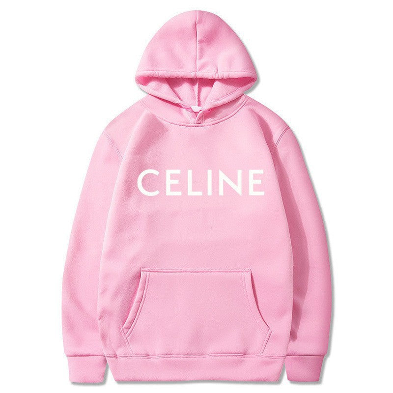 Sudadera con capucha estampada de corte holgado