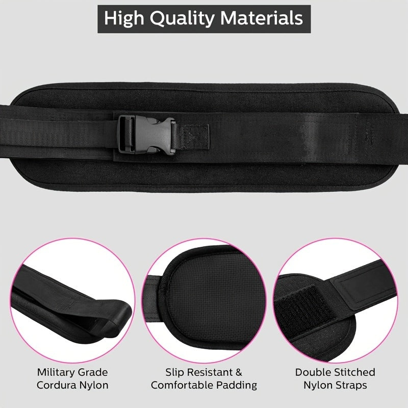 Weighted Waist Trainer Belt - Adjustable Resistance(Black)-3