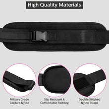 Weighted Waist Trainer Belt - Adjustable Resistance(Black)-3