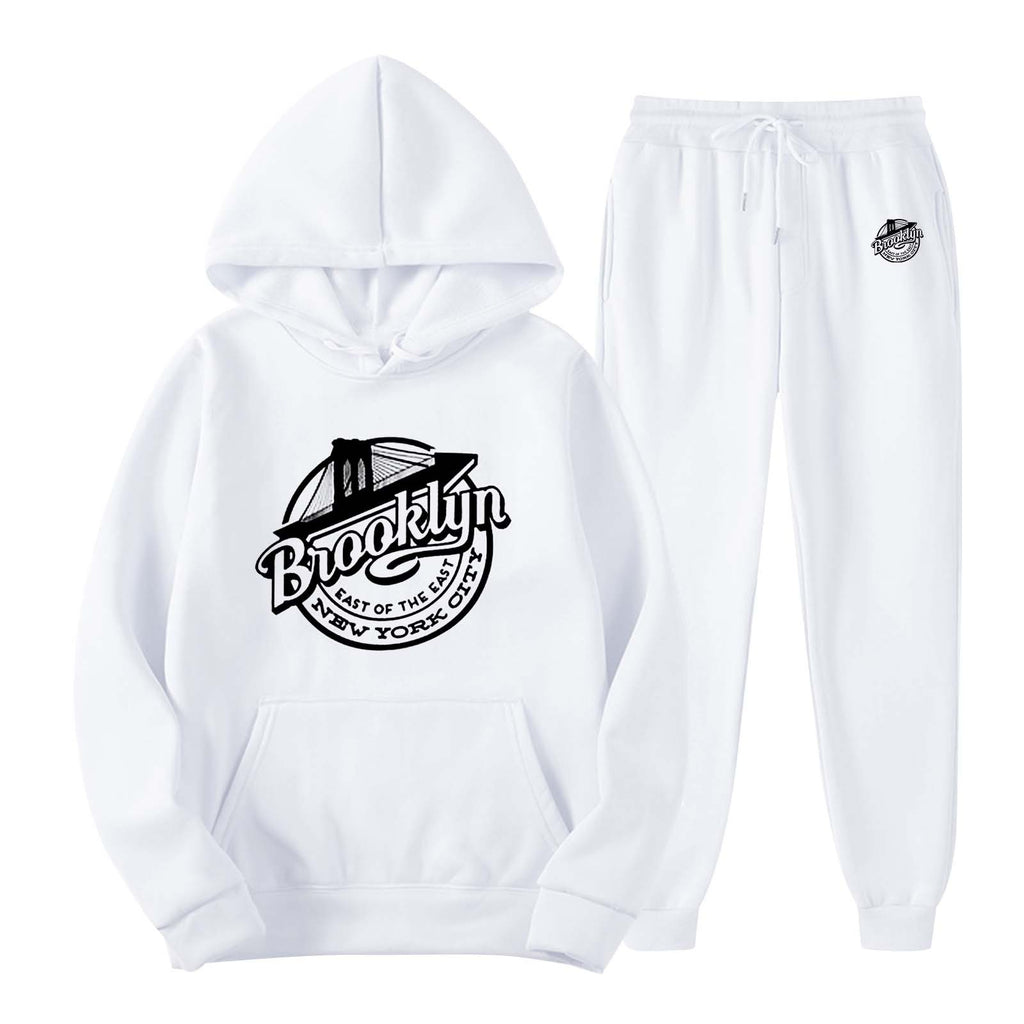 Conjunto de sudadera con capucha para hombre, conjunto de chándal de forro polar, ropa deportiva informal