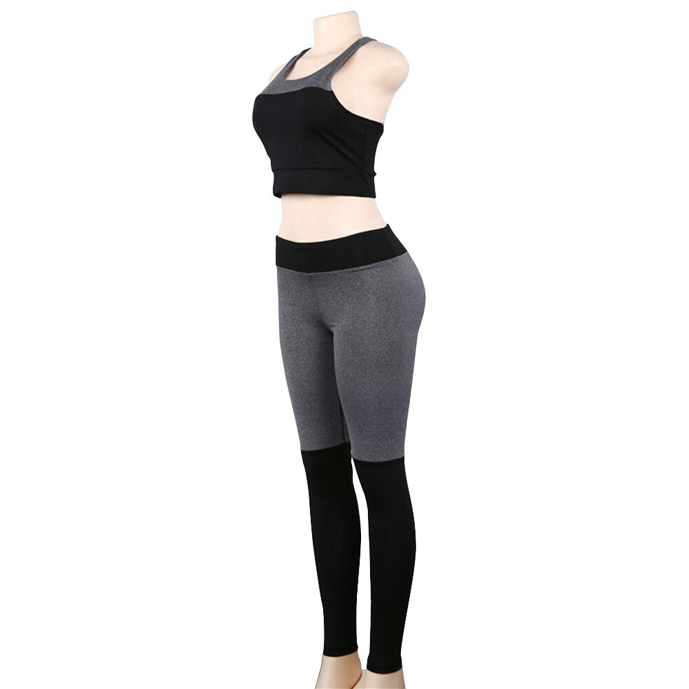Conjunto deportivo de dos piezas para mujer: sujetador y mallas