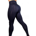 Leggings negros con efecto push-up para mujer, leggings deportivos de cintura alta a la moda, de poliéster, ropa deportiva, leggings ajustados