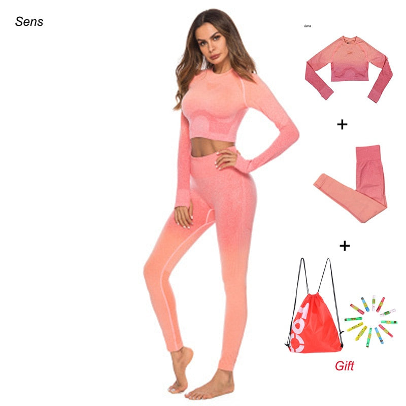 Conjunto de yoga para invierno en rebajas, conjunto de gimnasio, leggings de gimnasio, leggings deportivos de yoga, ropa deportiva para mujer, ropa de gimnasio y fitness.