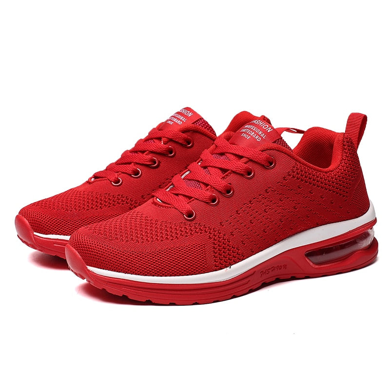Zapatillas de running para hombre transpirables y ligeras, calzado deportivo para mujer, zapatillas planas para gimnasio con amortiguación de aire para parejas