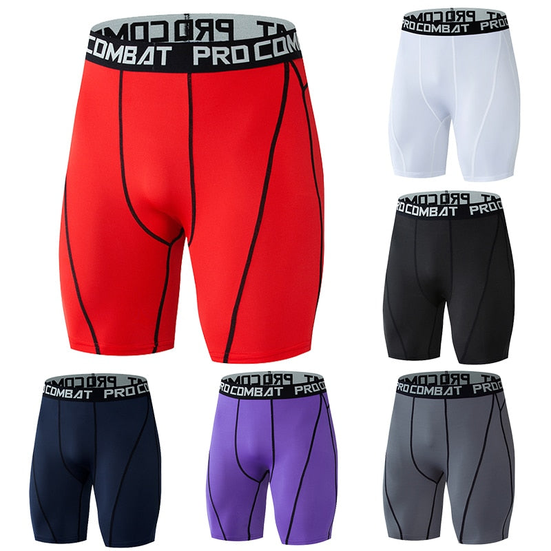 Pantalones cortos de culturismo para hombre, shorts deportivos para entrenamiento, mallas de compresión elásticas, leggings ajustados, Muscle Alive