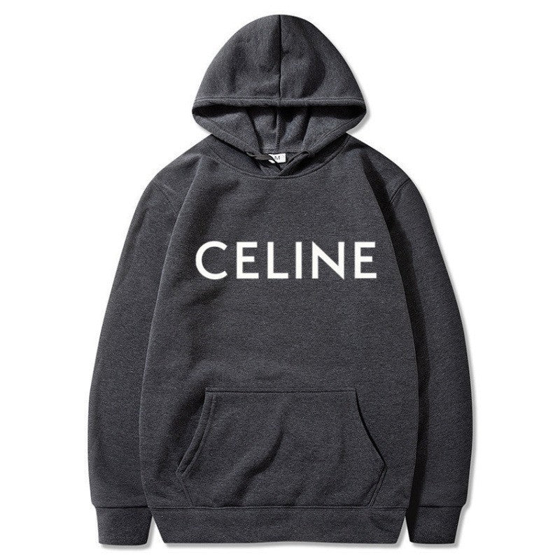 Sudadera con capucha estampada de corte holgado