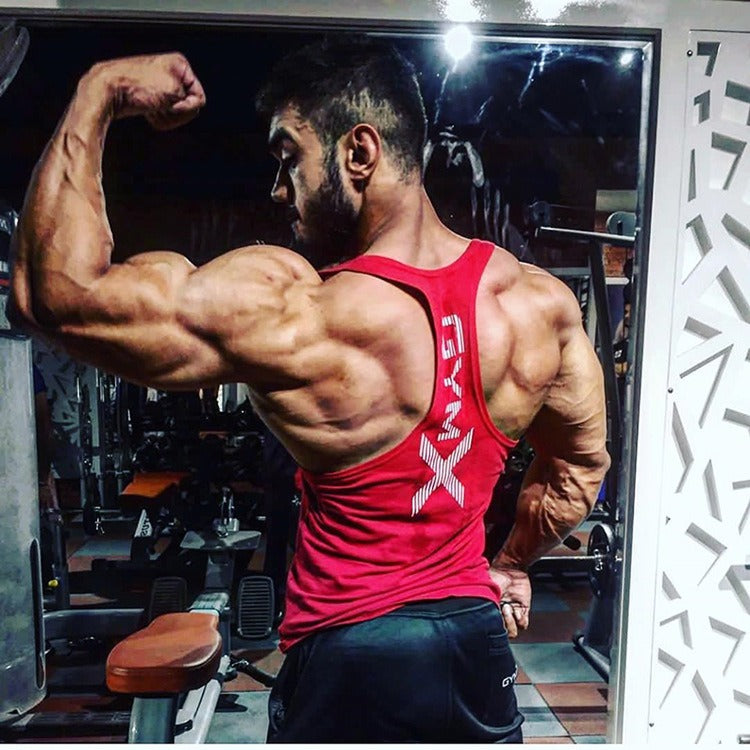Chaleco de fitness para hombre, camiseta ajustada para ejercicio muscular, top de secado rápido, conjunto de fitness, entrenamiento muscular, sin mangas