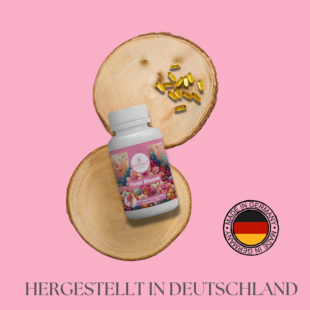 Femi Bloom – Nachtkerzenöl Kapseln – Für Frauen: Haut, Haare & Wohlbefinden – Balance & Vitalität – Made in Germany-3