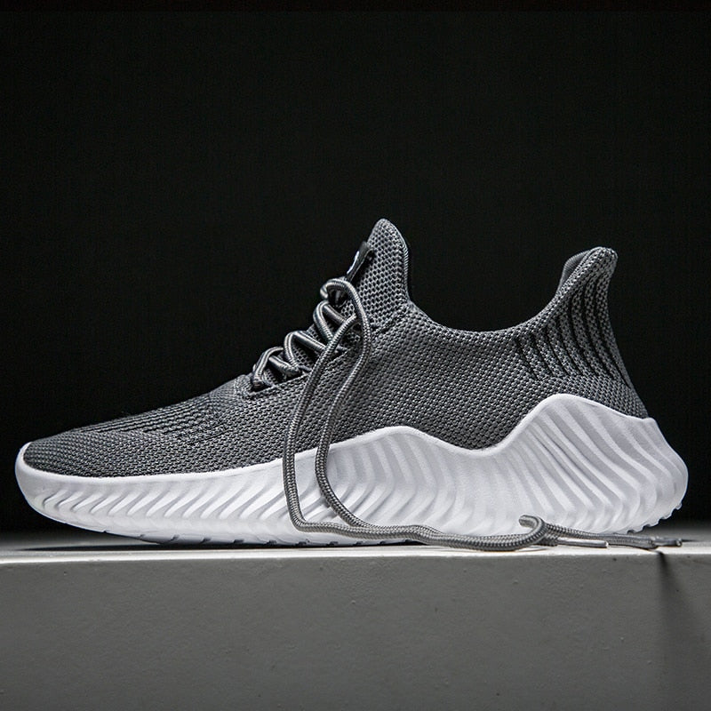 Zapatillas de hombre de alta calidad, transpirables, de moda, color blanco, para gimnasio, informales, ligeras, para caminar, calzado de tallas grandes.