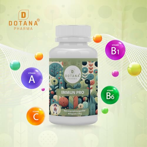 IMMUN PRO - Immunsystem Kapseln mit Vitamin C, D, B6, B12, Zink & Selen - 90 Kapseln - Hochdosiert - Vegan - Made in Germany-1