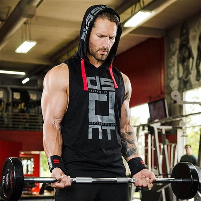 Camiseta de tirantes de algodón para entrenamiento de hombre