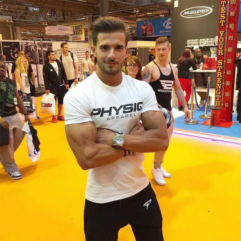 Camiseta de entrenamiento transpirable para hombre, deportiva, casual, para verano y fitness muscular