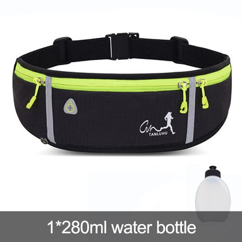 Riñonera deportiva profesional para correr, antirrobo, impermeable, con portabotellas, para hombres y mujeres