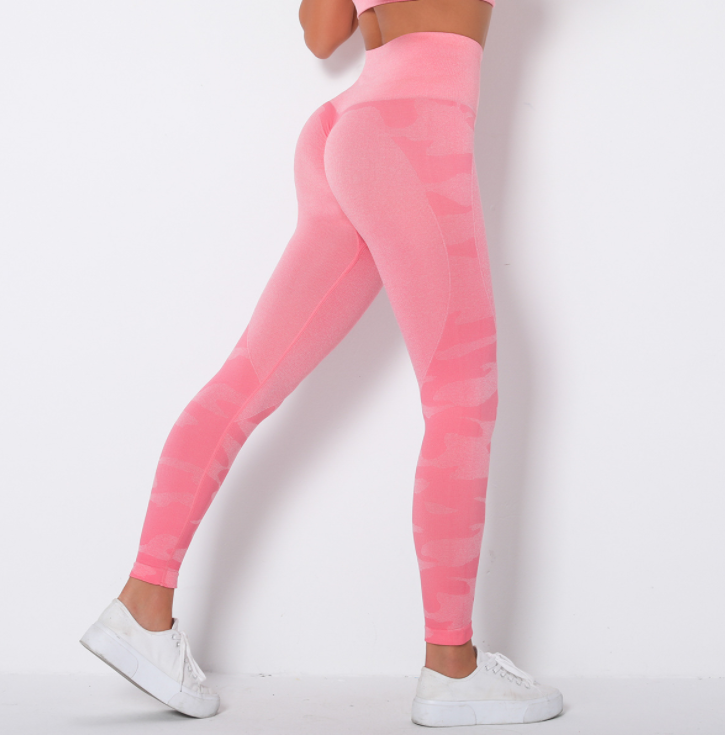 Leggings de yoga de cintura alta con estampado de camuflaje