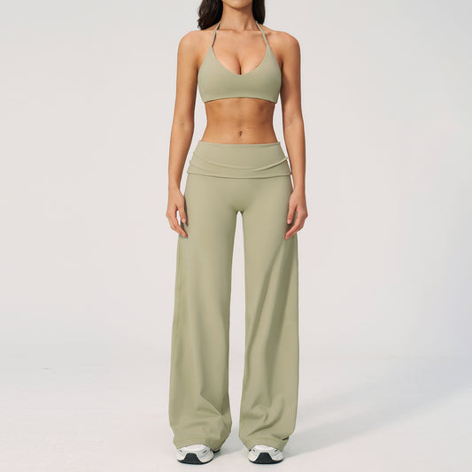 Conjunto deportivo sin mangas con sujetador y leggings