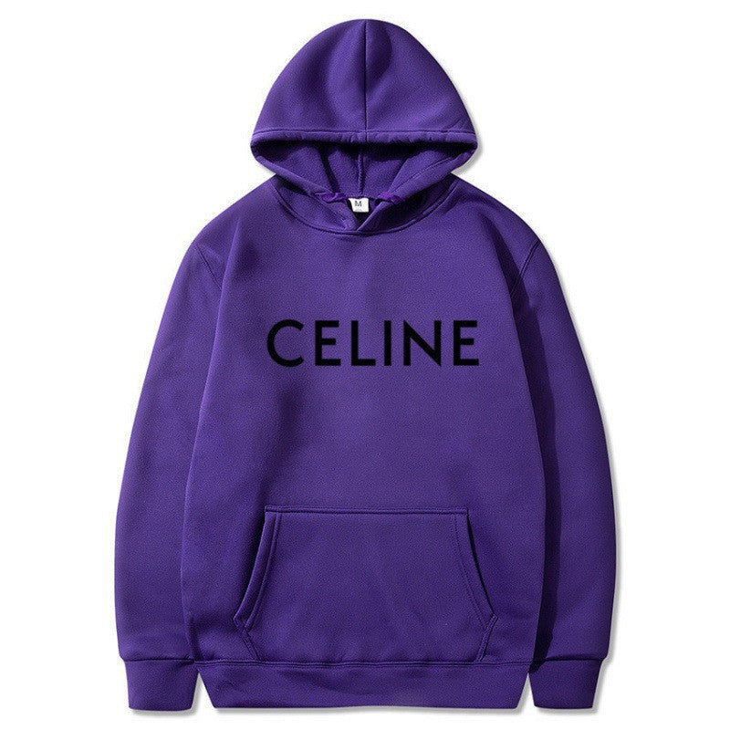 Sudadera con capucha estampada de corte holgado