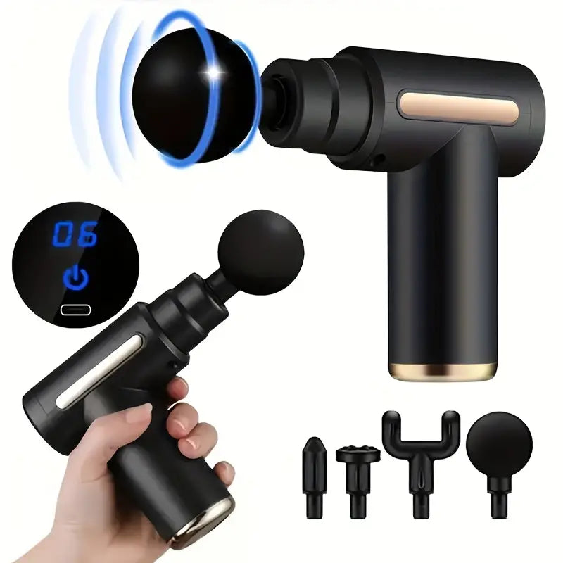 Ultra Compact Rechargeable textured roller Gun – Black-0