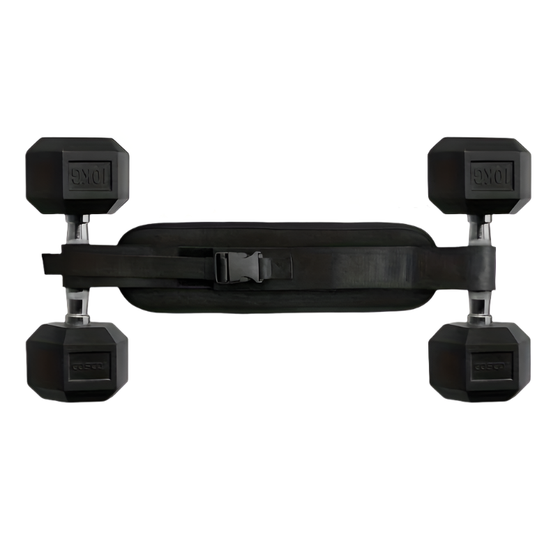 Weighted Waist Trainer Belt - Adjustable Resistance(Black)-0