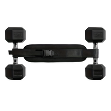 Weighted Waist Trainer Belt - Adjustable Resistance(Black)-0