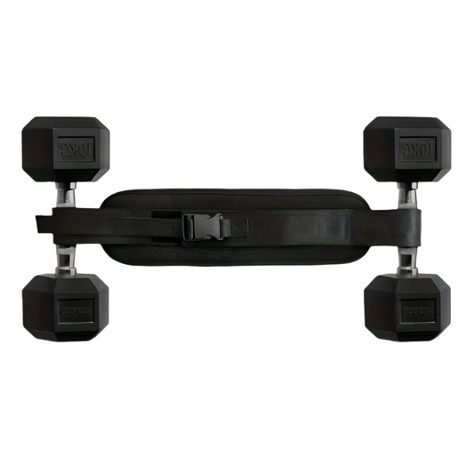 Weighted Waist Trainer Belt - Adjustable Resistance(Black)-0