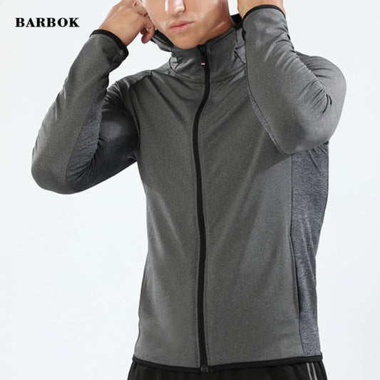 Sudadera deportiva con capucha y cremallera para hombre