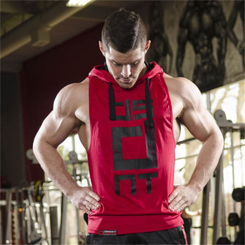 Camiseta de tirantes de algodón para entrenamiento de hombre
