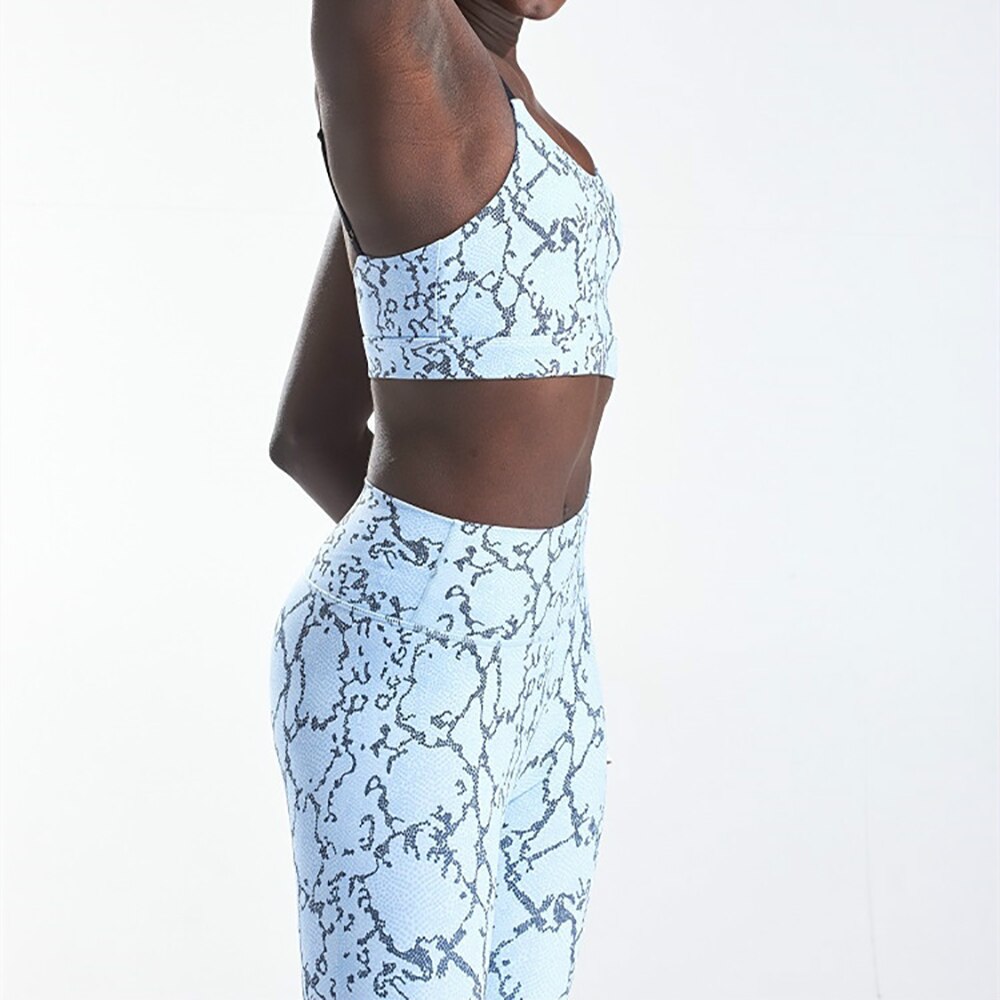 Conjunto deportivo estampado para mujer, para yoga y entrenamiento