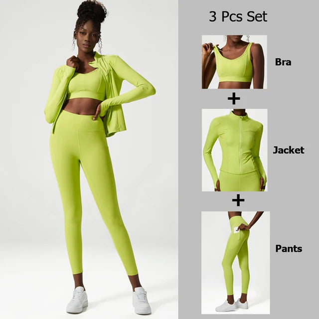 Large size fitness suit for women's quick drying exercise set