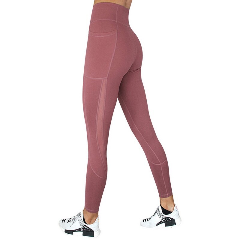 Leggings negros de yoga con bolsillo para móvil