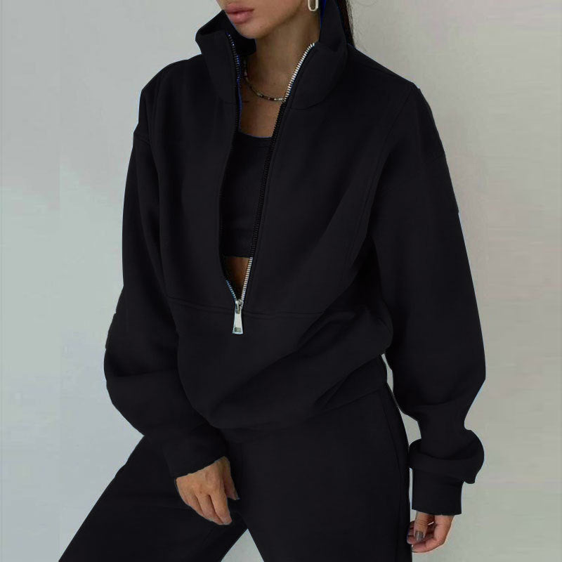 Conjunto deportivo de dos piezas con sudadera para mujer