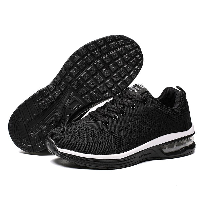 Zapatillas de running para hombre transpirables y ligeras, calzado deportivo para mujer, zapatillas planas para gimnasio con amortiguación de aire para parejas